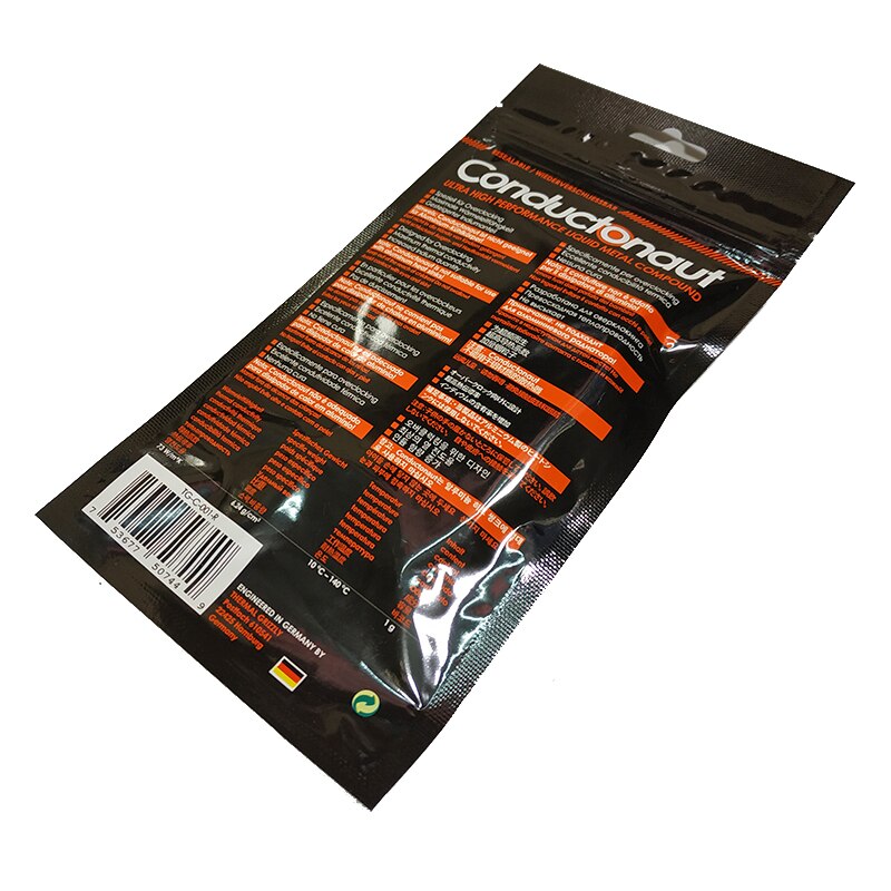 Scheda grafica termica grizzly condotta1 g CPU GPU raffreddamento liquido metallo composto termico ventola di raffreddamento grasso termico 73 W/mk