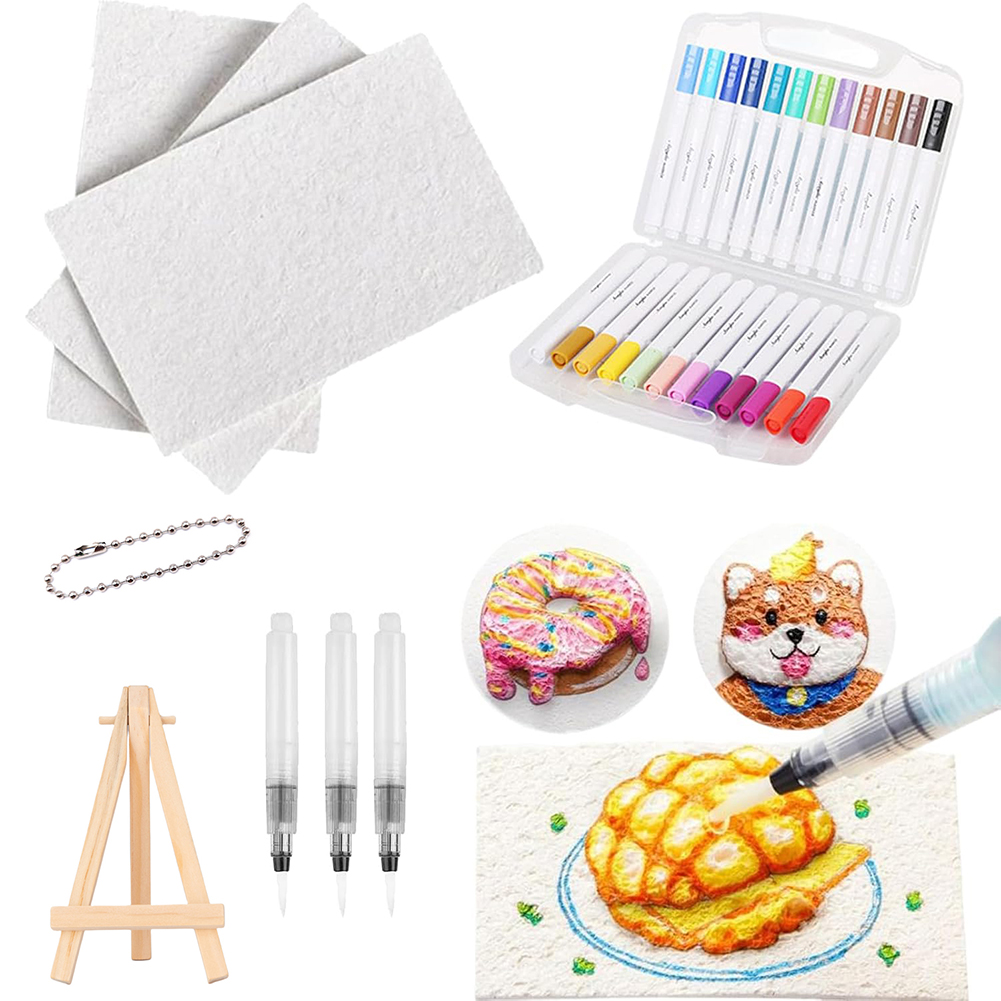 3D Zeichnung Magie Leinwand Schwamm mit Aquarell Pinsel Marker Stift Magie Malerei Papier Kind Kreative 3D Malerei Papier DIY Kunst Kits