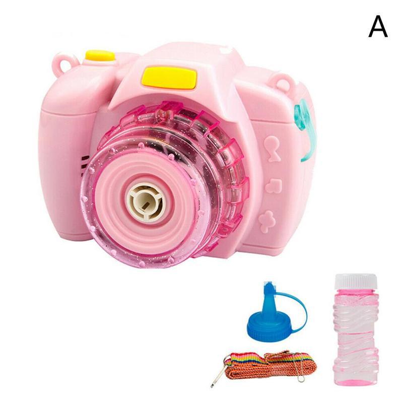 Cartoon Camera Bubble Blazen Speelgoed Voor Kids Volautomatische Licht Zomer Elektrische Zeep Speelgoed Outdoor Machine Bubble Muziek Chi l1J5: A