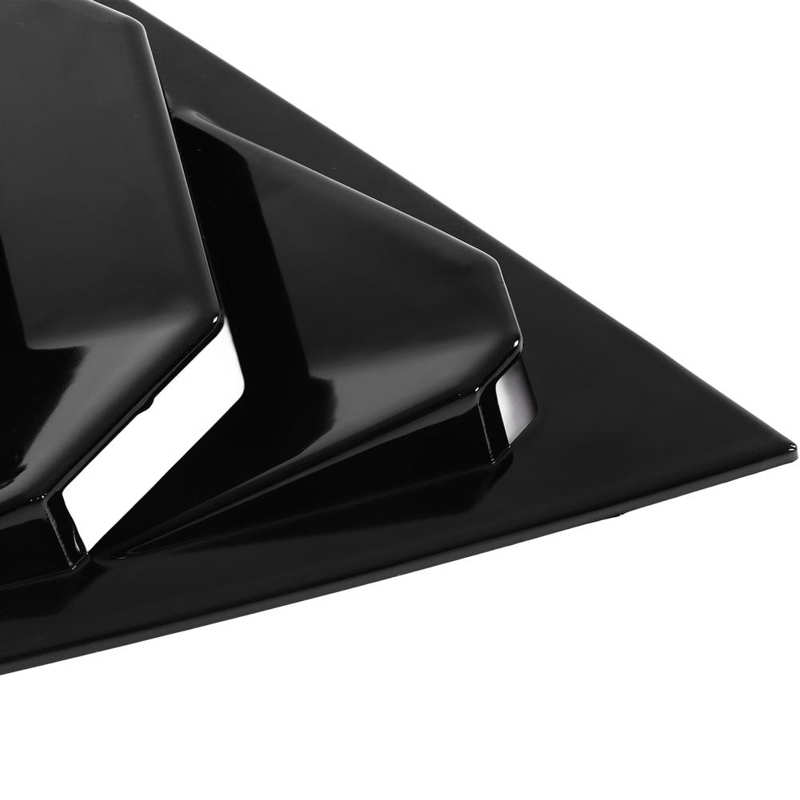Janela lateral traseira grelhas forte anti risco ventilação de ar colher tons capa abs gloss preto leve para o carro