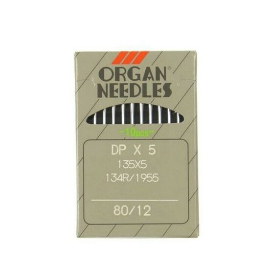 10pcs/lot ORGAN NEEDLES DBX1 DCX1 DPX5 UYX128GAS For Industrial Lockstitch Sewing Machine Singer JUKI brother: DPX5(80-12)