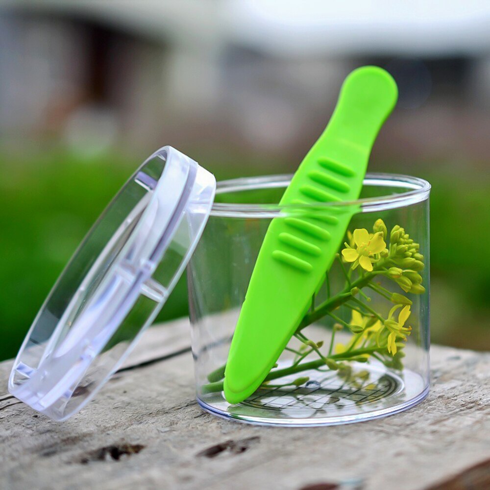 Nature Exploration Toy Kit Kids Plant Insect Study Tool Plastic Clamp Scissor Tweezers Inset Round Head Scissors Clamp Toy