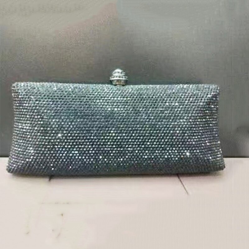 Aankomst Licht Paars/Ab Kristal Avond Portemonnee Vrouwen Diamant Messenger Telefoon Tas Clutch Mode Dames Schouder Party Handtas: 2