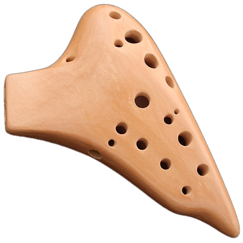 16 trous Alto C Ocarina Multi chambre en terre cuite avec sac de protection/lanière/manuel: Default Title