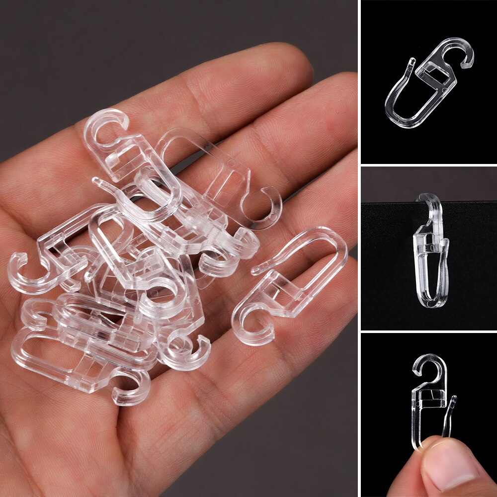 10/50Pcs/Pack Universal Curtain Hooks Sliding Hook Wall Ring Fixing Holder Curtains Accessories Durable Home Decor