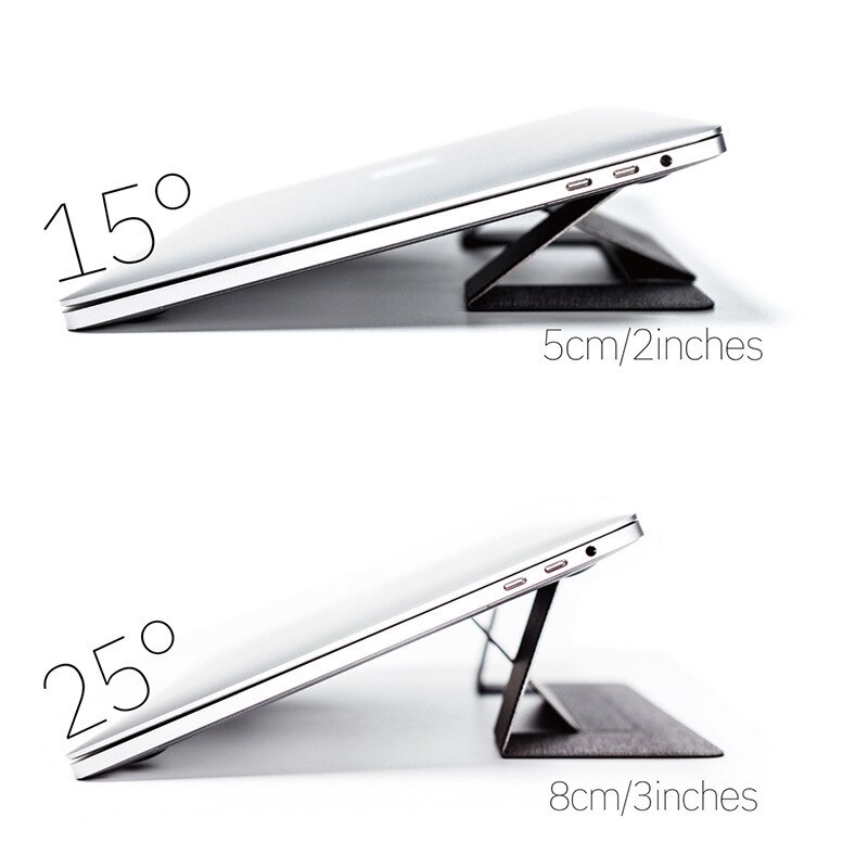 Originele Moft Onzichtbare Slanke Laptop Stand Adhesive Herbruikbare Verstelbare Perfecte Kijkhoeken Compatibel Met Laptop Tot 15.6"