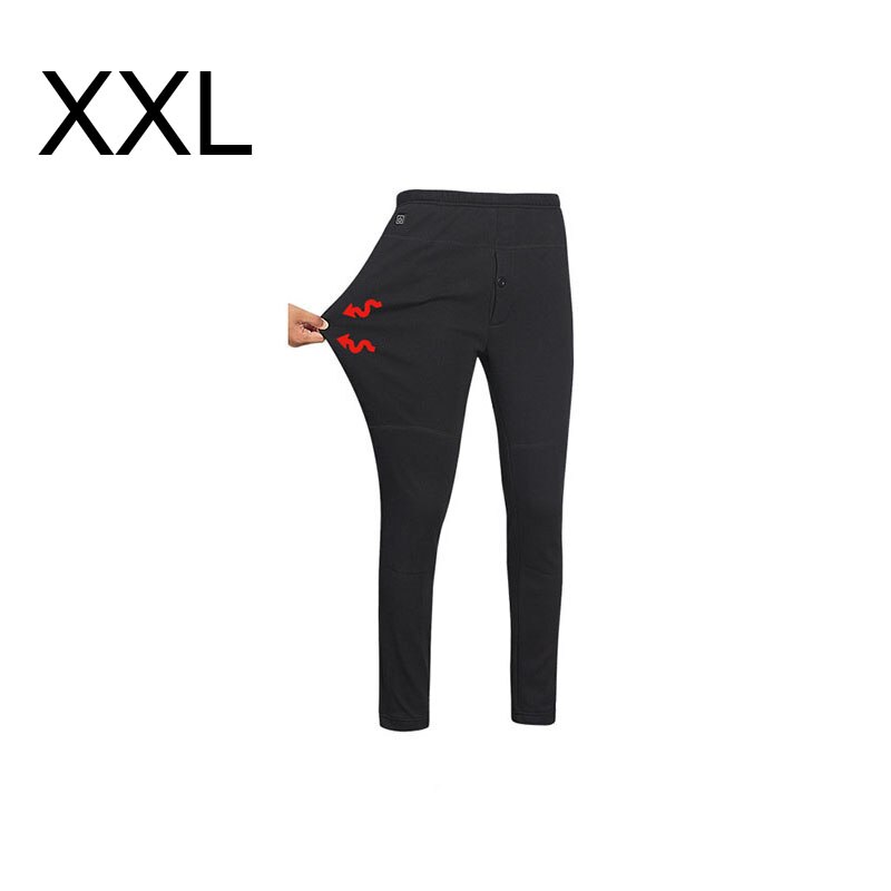 Pantalon électrique charge chaude pantalon chauffant confortable sûr pantalon chauffant sports de plein air ski randonnée épais USB pantalon chauffant: Men XXL