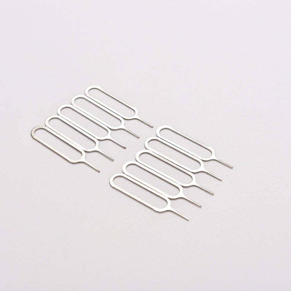 10pcs/set Sim Card Tray Removal Eject Pin Key Tool Stainless Steel Needle for huawei for iPhone iPad Samsung