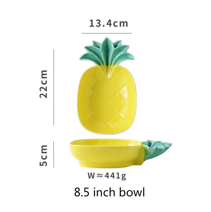 Sød keramisk ananas tallerken skål fad frugter til restaurant tallerkener hjemme piatti keramik tallerken snack tallerkener: 8.5- tommer skål