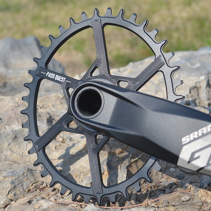 PASS QUEST GXP Round Oval 0mm Offset 32T-42T Chainring MTB Narrow Wide Bike bicycle Chainwheel for Sram XX1 GX eagle X9 crankset