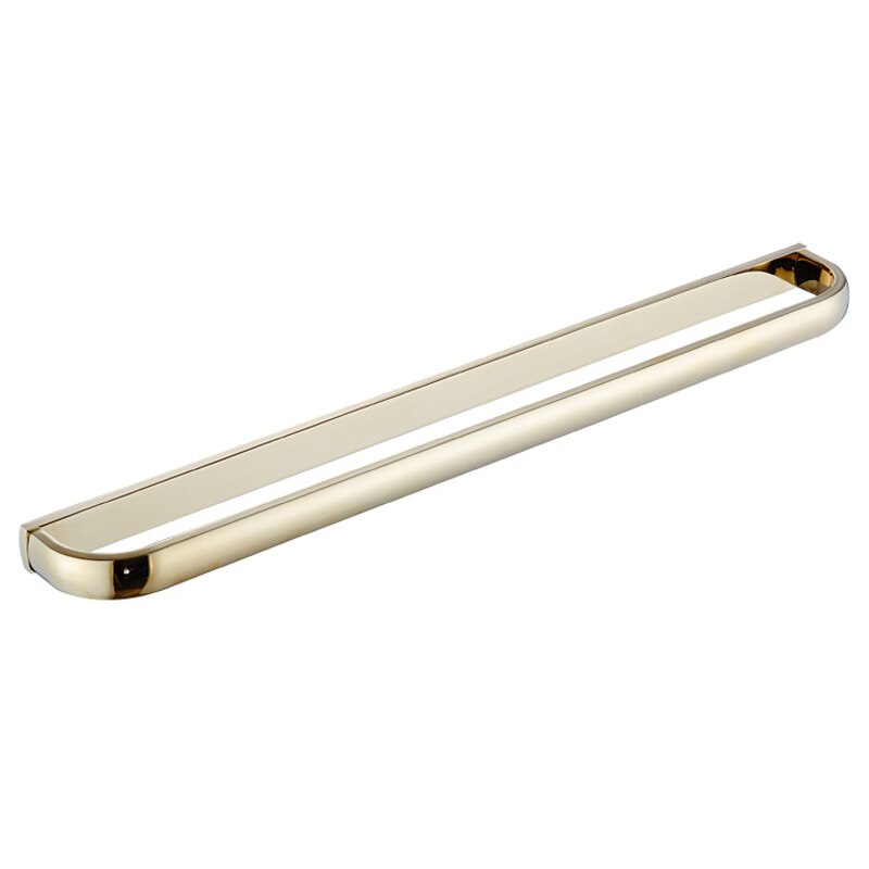 Luxe Douche Badkamer Accessoires Set, Handdoek Ring, Papier Houder, Kapstok, Wc Borstel, gepolijst Gold, Bad Hardware: 60cm Towel Bar