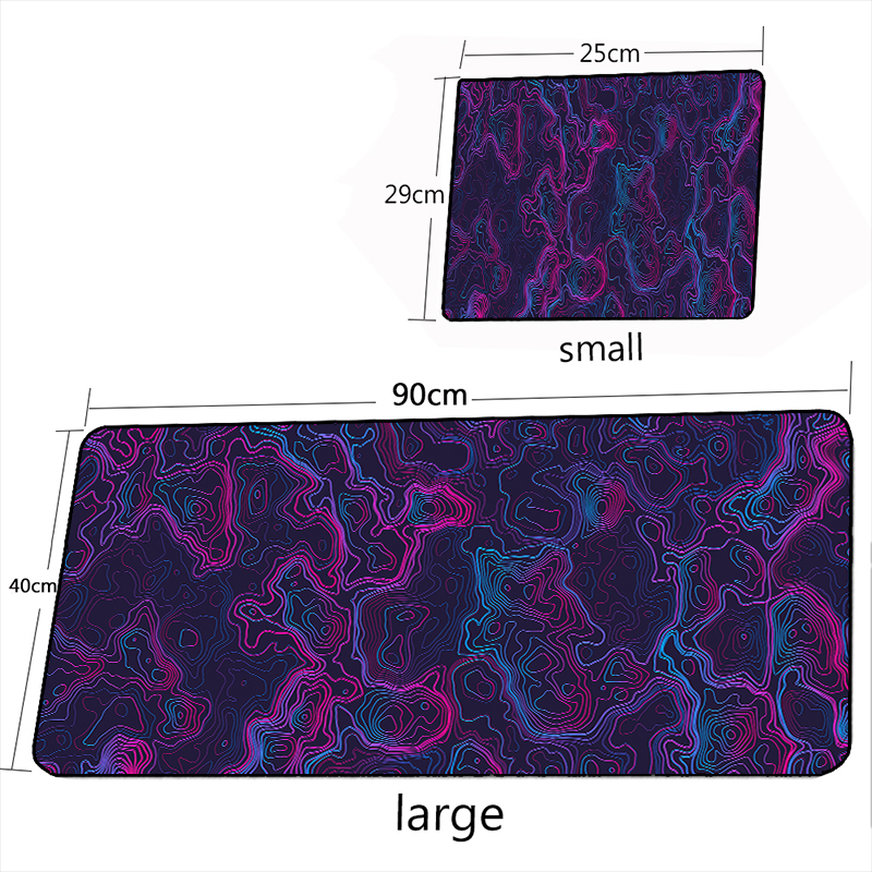 Contour Map Large Mousepads Black White Lines Art Gaming Accessories Desk Mat Carpet 40*80cm XXL Gamer Keyboard Mouse Pad for PC: 26x21 cm  / Dark Grey