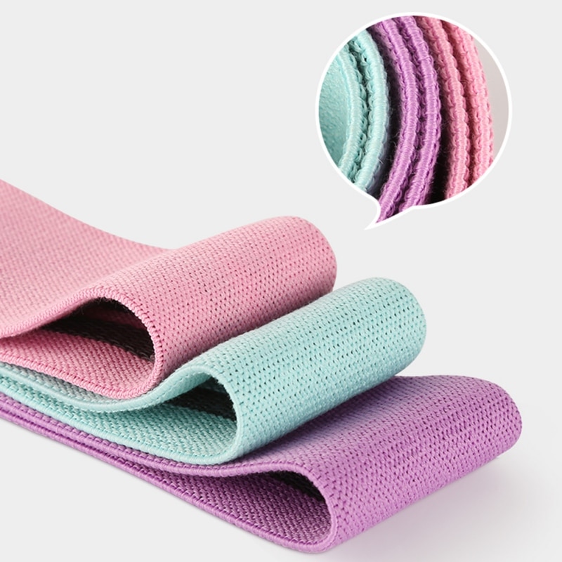 3-Colour Resistance Bands Set Fitness Rubber Fitness Bands Resistance Exercise Expander Elastic For Equipment