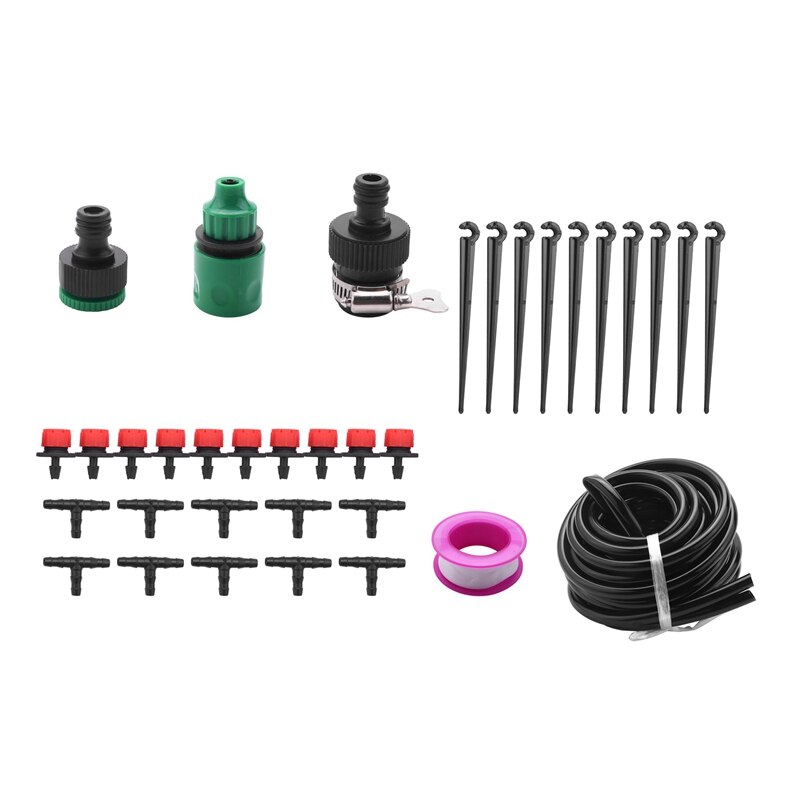 82ft Mini-Drip Irrigation Kits Garden Irrigation kit, 1/4 inch Blank Distribution Tubing Irrigation Sprinkler System Kit DIY Pla: Default Title