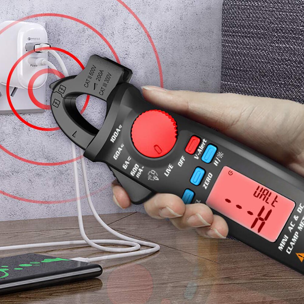 True RMS Clamp Meter 1mA Plier Ammeter Car Repair Digital Multimeter DC AC Current Volt Temp Capacitor Tester