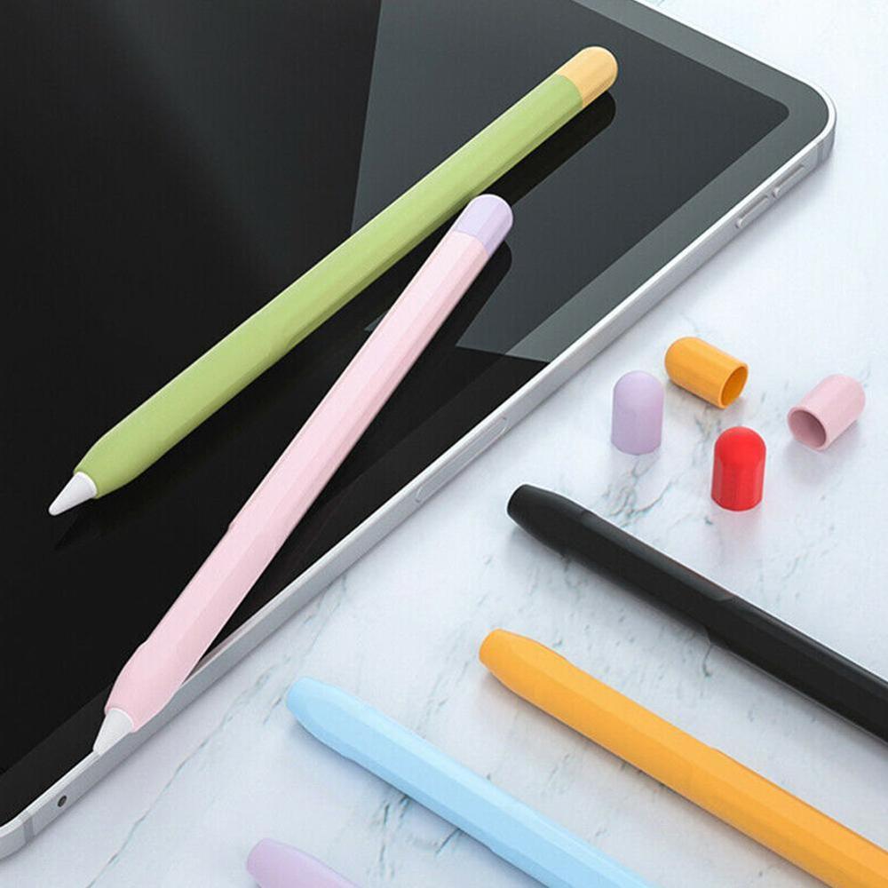 Funda protectora para Apple Pencil 1/2 iPad Pro 11, funda para lápices, funda de piel suave, funda de silicona suave colorida