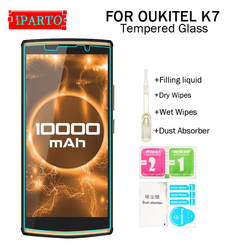 Oukitel K7 Gehard Glas 100% Goede Premium 9H Screen Protector Film Accessoires Voor Oukitel K7 (Niet 100% bedekt)
