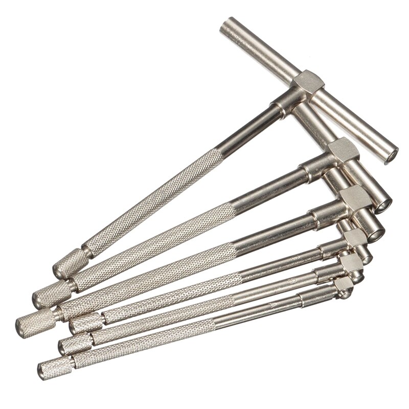 6Pcs Set Telescopic Gauge Set Micrometer Measurement Bore Engineers Kit 8-150mm: Default Title