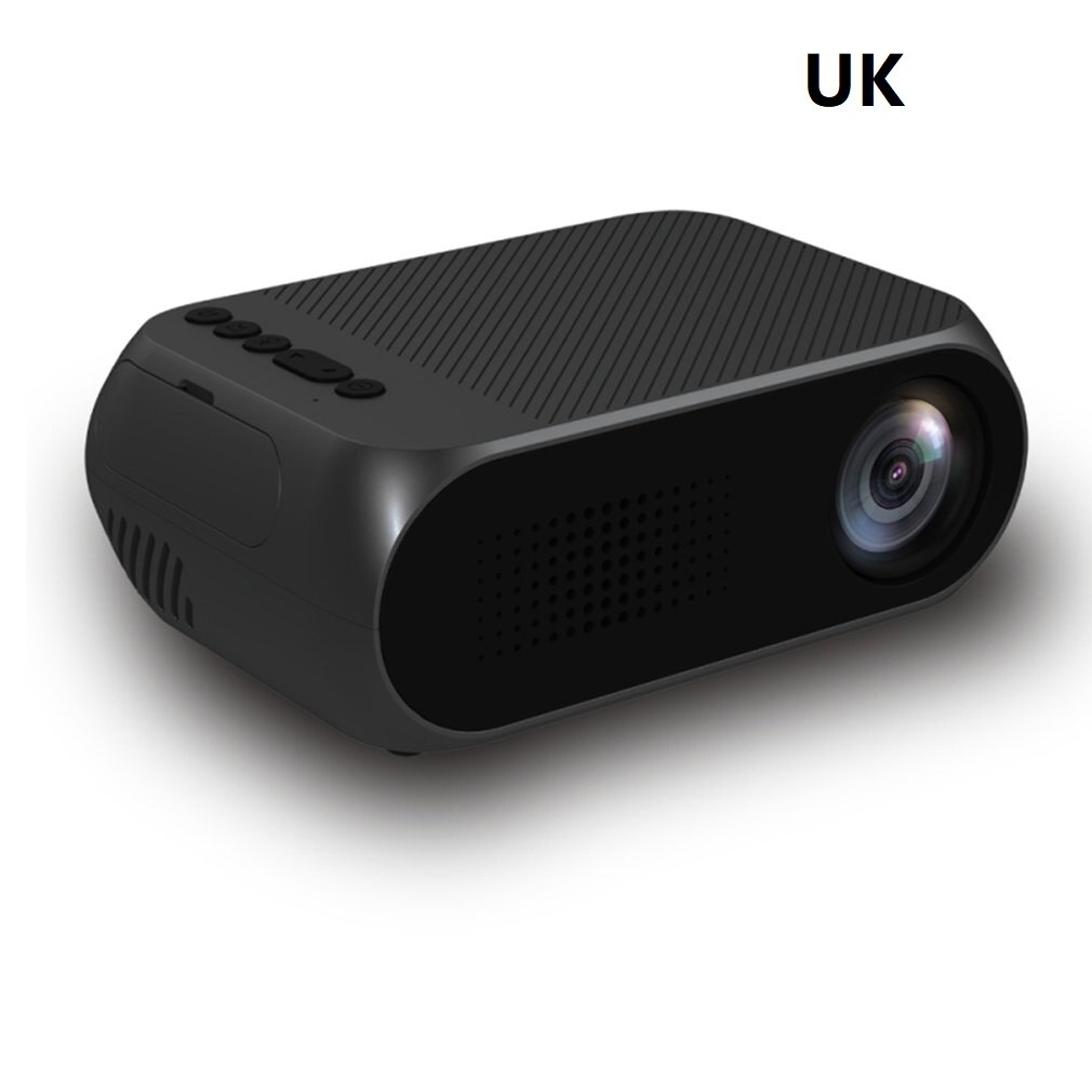 YG320 Mini Projector YG300 Upgrade Portatil Led Proyector Projetor Audio HDMI USB Mini Projetor Home Theater Media Player Beamer: Black UK