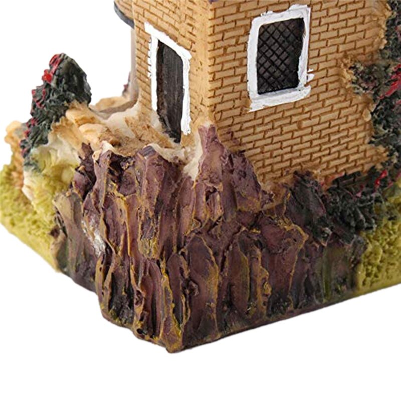 Cute Mini Resin House Miniature House Fairy Garden Landscape Home Garden Decoration Resin Crafts 4 Styles Color Random