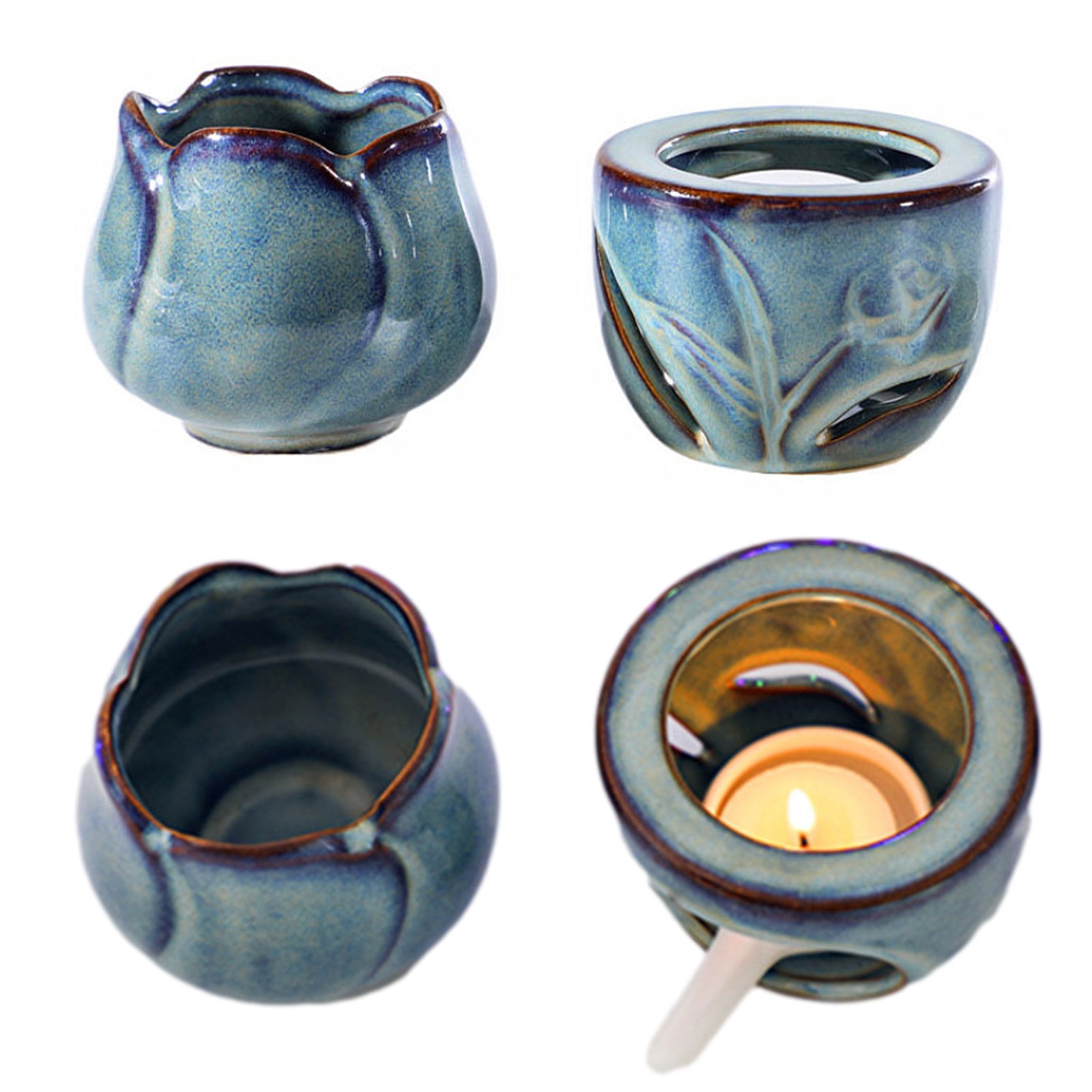 Tulip Incense Burner Aroma Diffuser Ceramic Fragrance Oil Diffuser Incense Burner Resin Incense Holder Home Decor