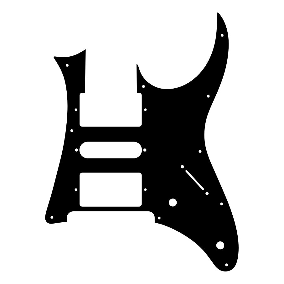 Pleroo anpassade elektriska gitarrdelar - för mij ibanez  rg 350 dxz gitarr pickguard hsh humbucker pickup repplatta: 1 skikt svart