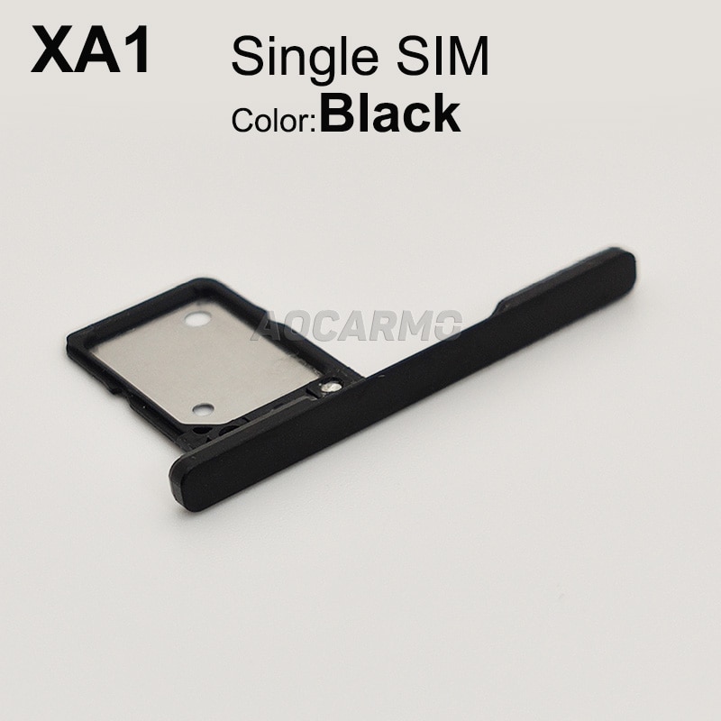 Aocarmo Single Dual SIM Card Holder Reader Sim Tray Slot With Cover For Sony Xperia XA1 G3121 G3125 G3112 G3116