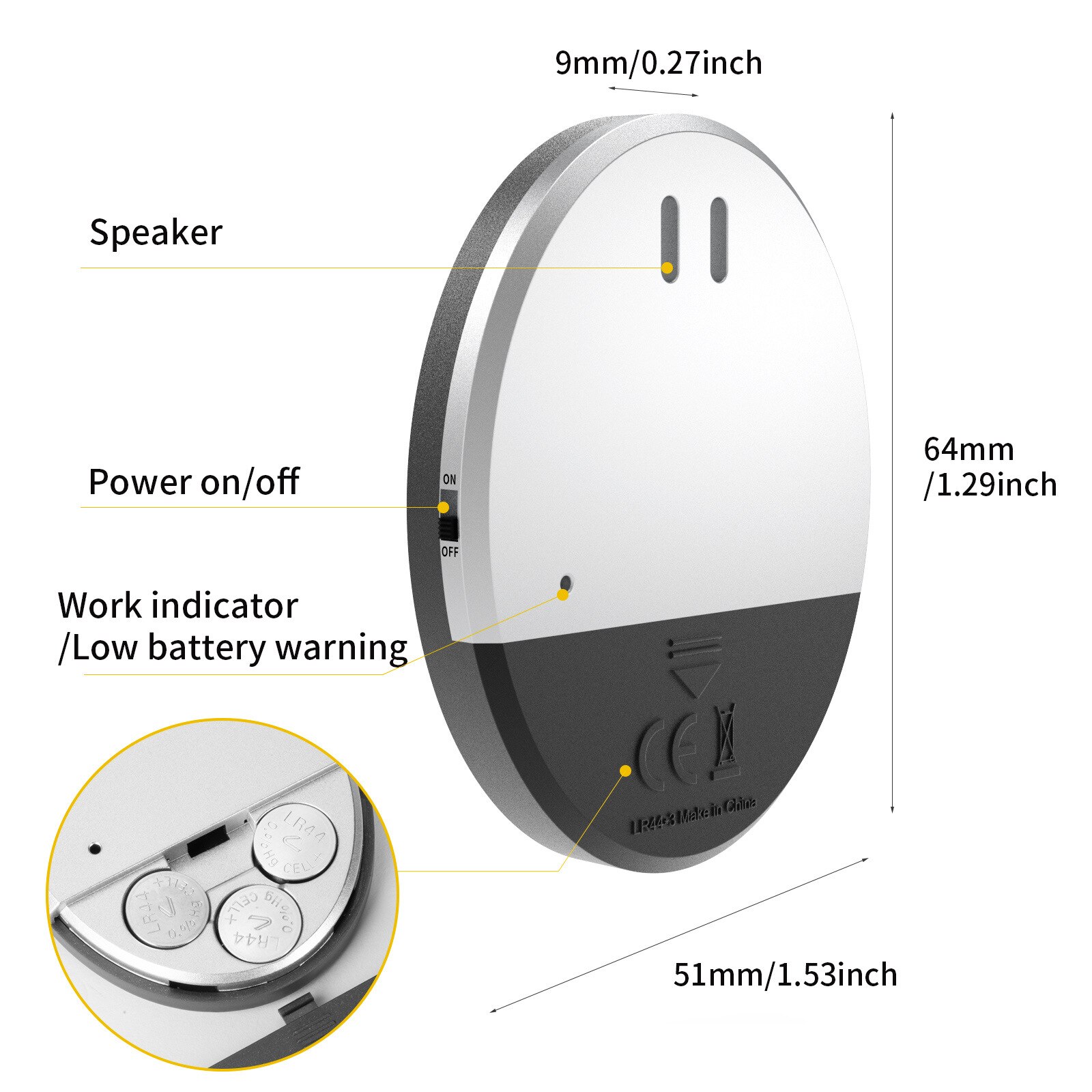 Sicherheit Vibration Sensor Detektor Tür Fenster Alarm für Warnung Einbrecher Eindringling Hause Sicherheit Alarm
