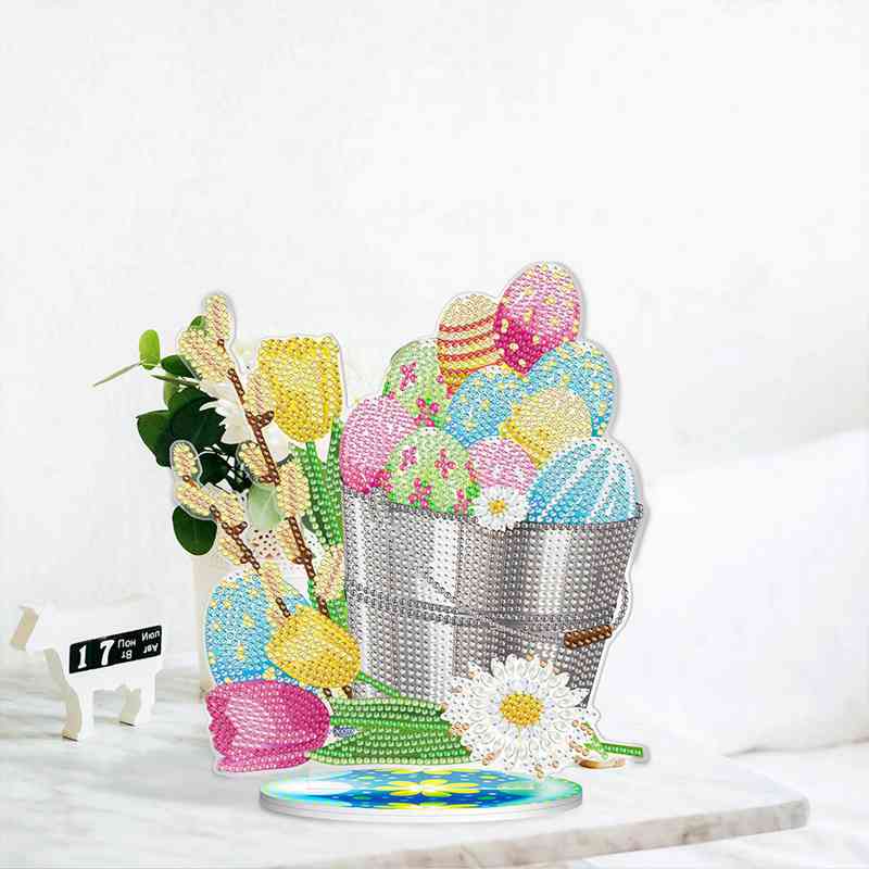 Easter Rabbit DIY Diamond Painting Kit Easter Egg Bunny Desktop Decoration Mosaic Embroidery Dot Diamond Home Decor