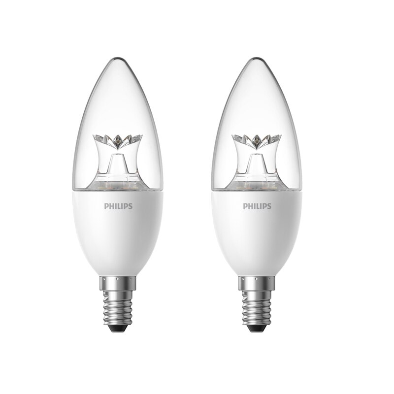 Lampe LED intelligente d'origine Xiaomi Mijia télécommande Wifi par MIHOME APP E14 ampoule 3.5W 0.1A 220-240V Kits de maison intelligente sans fil: 2PCS Crystal version