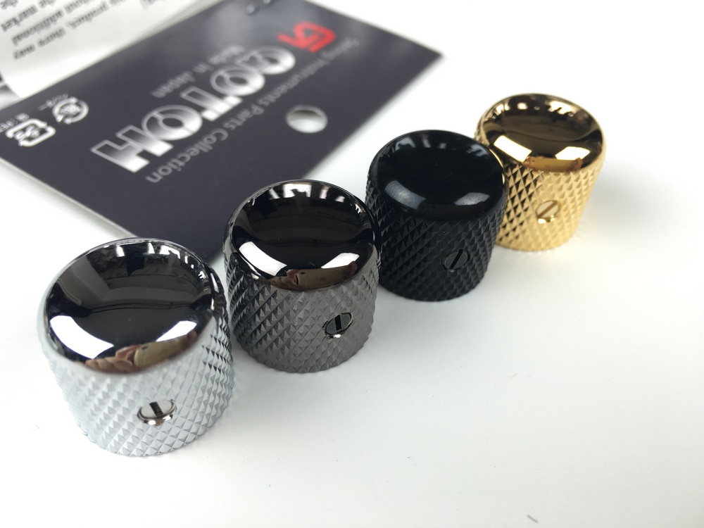1 stücke GOTOH E-gitarre Bass Ton Und Volumen Metall Elektronische Control Knöpfe Kappe 19mm * 18,4mm * 6,0mm Made In Japan