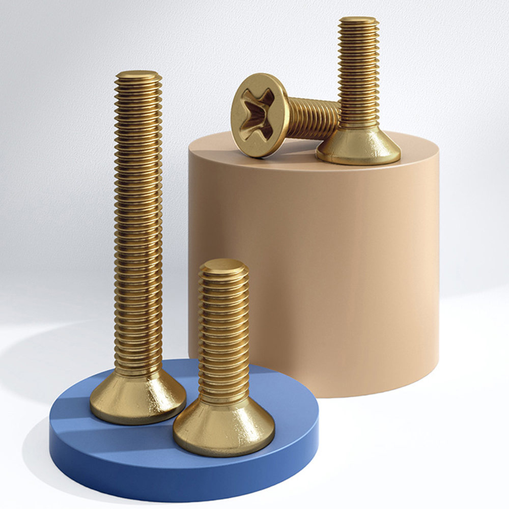 2-20 Pcs M5 M6 M8 Metric Thread Copper Cross Countersunk Screws Tornillos Vis Bolt Phillips Brass Flat Head Machine Screw