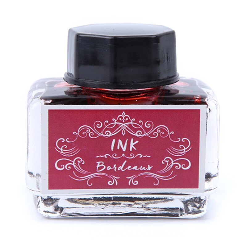 Pure Colorful Bottled Ink Fountain Pen Ink Non-carbon Refilling Inks Student Stationery School Office Supplies (1 Bottle, 15ml ): ER