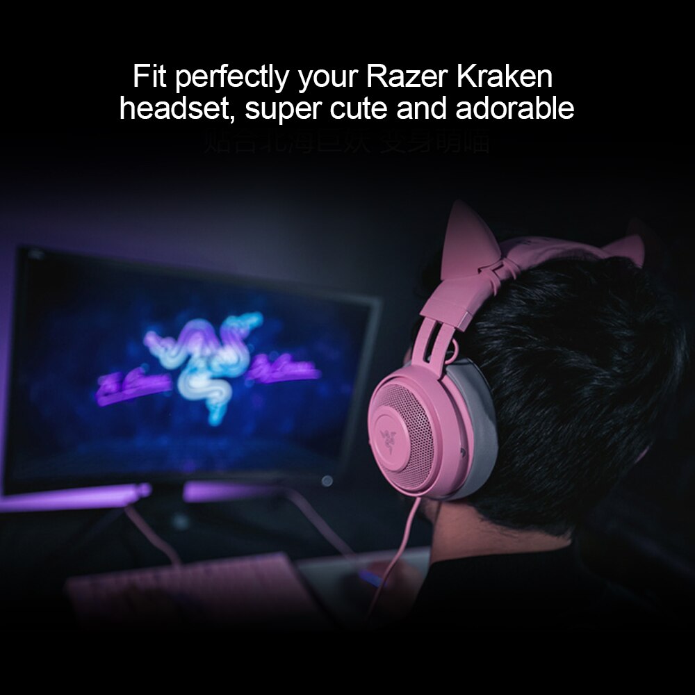 Razer kitty ører til razer kraken headset tilbehør (headset medfølger ikke