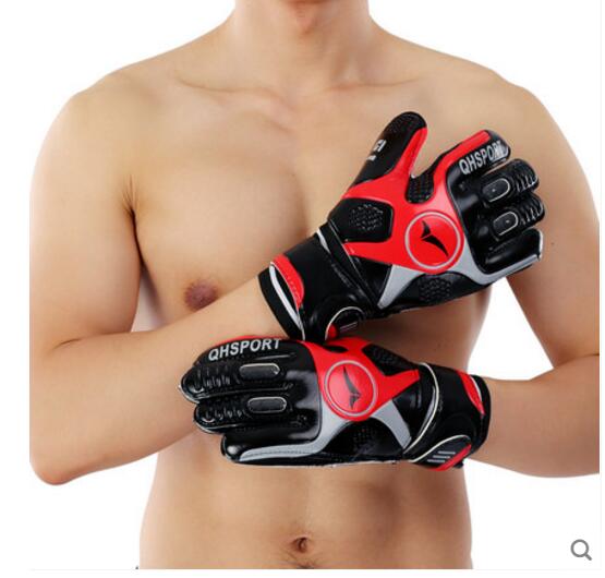 Qionghua-guantes de portero de fútbol para niños y adultos, manoplas de látex antideslizantes, transpirables, de pórtico