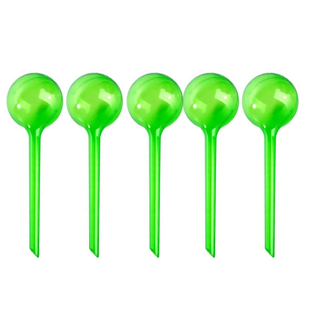 Boîtes pour arrosage automatique des plantes et fleurs en plastique distributeur d'eau, boule en PVC, outil pour arrosage automatique des plantes, jardin et maison: 5pcs Green