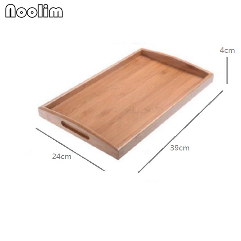 1PC Eco-Friendly Bamboo Tea Tray Chinese Style Snack Kungfu Tea Board Storage Container Home Hotel Use: C 39x24x4cm