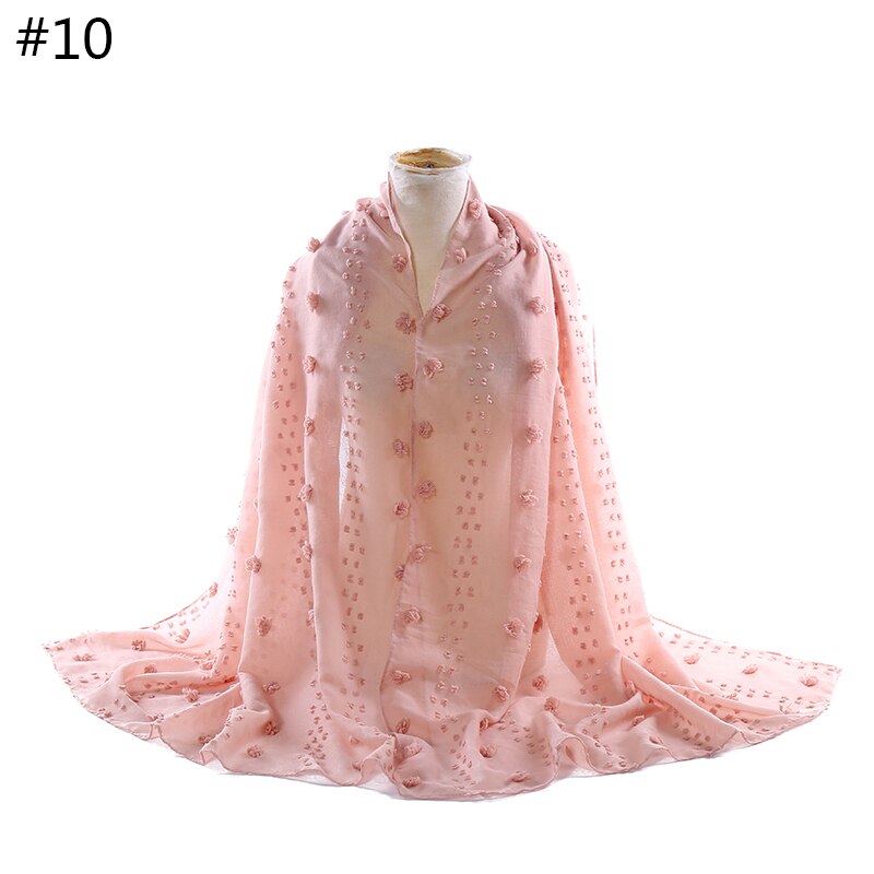 1 Pc Viscose Effen Oversize Shalws Moslim Hijab Lady Gerimpelde Wraps Vrouwen Mode Sjaals Lange Hoofd Uitlaat Islamitische Sjaal: color 10