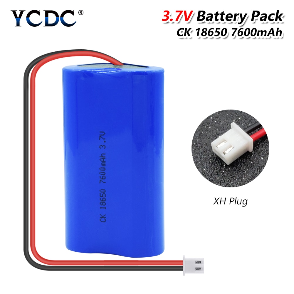 YCDC 7600mAh 18650 3.7V akumulatory litowo-jonowe DIY akumulatory głośnikowe robić latarki latarka XH 2.5 wtyczka