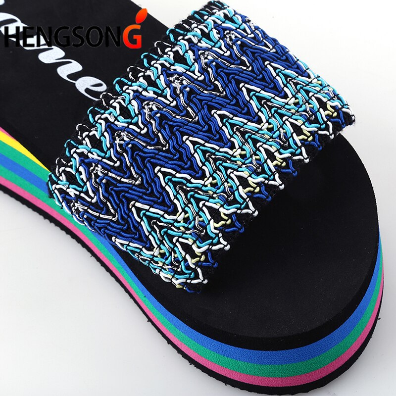 Women Beach Sandals Summer Beach Shoes Woman Wave Print Water Shoes Woman Outdoor Sandals Sneakers