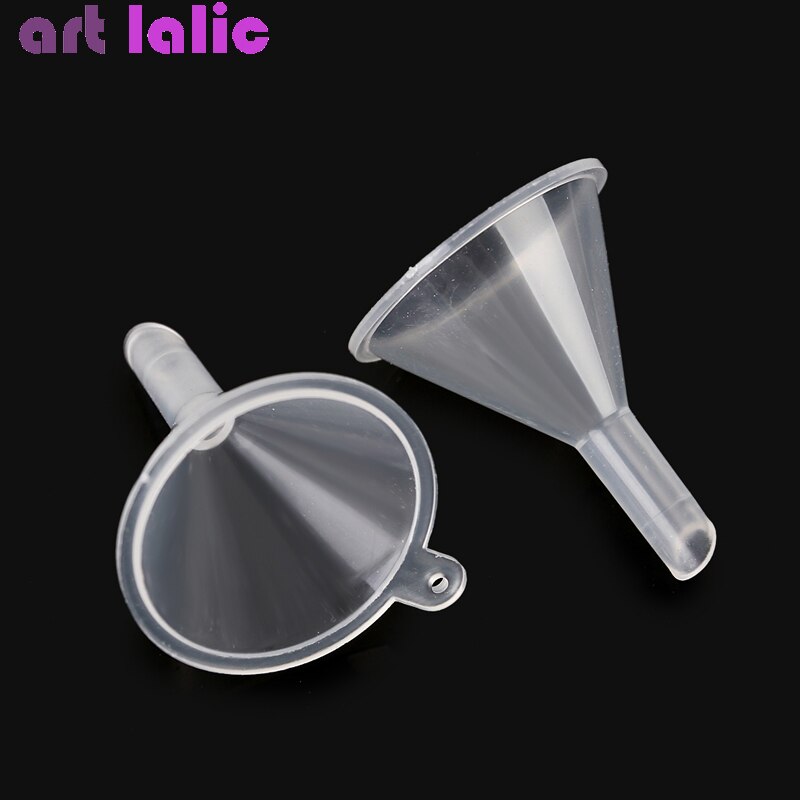 10pcs Mini Transparent Plastic Perfume Diffuser Bottle Liquid Oil Funnels Labs Emulsion Packing Nail Art Equipment Tool