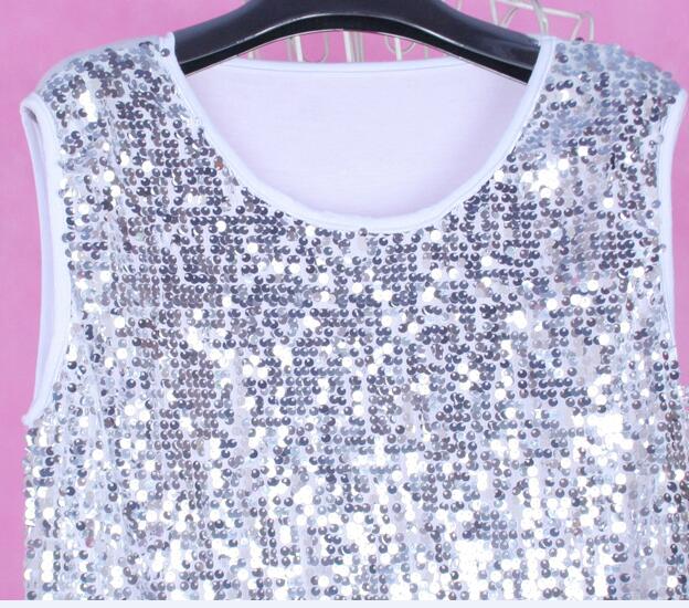 DS-Equipo de escenario para club nocturno, camiseta sin mangas con remache de lentejuelas, personalidad masculina, tendencia Punk: Plata / L