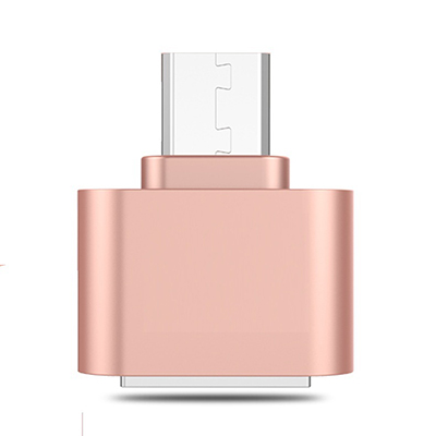 OTG Type C To USB 2.0 OTG Adapter USB C to USB 2.0 Converter Universal Male To Female Adapter Connector For Android Smartphones: Rose Gold