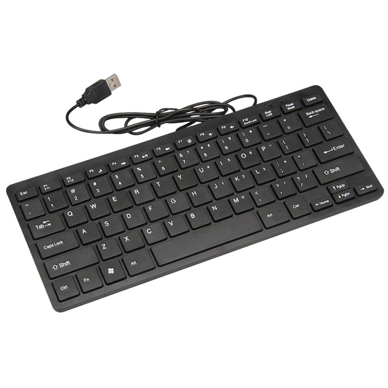 Wire Keyboard Ultra-Thin Quiet Small Size 78 Keys Mini Multimedia Usb Keyboard For Laptop Pc: Default Title