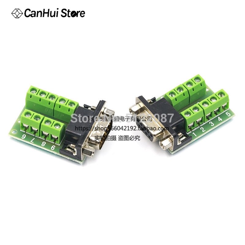 Adaptador hembra macho DB9, módulo de Terminal de señales, conector RS232 serie a Terminal DB9