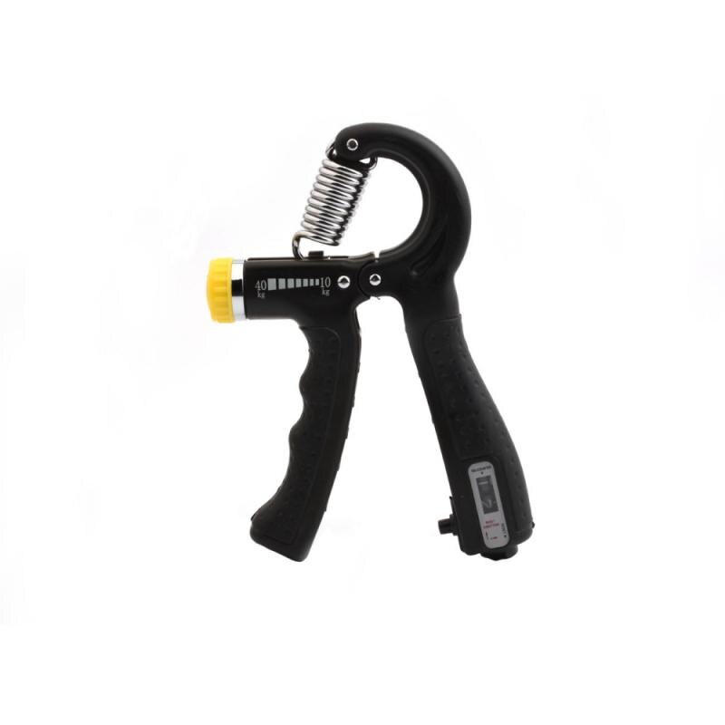 5-60kg r-form justerbart handgrepp sport styrka räknarbar träningsförstärkare gripper fjäder finger nyp carpal expander: Svart