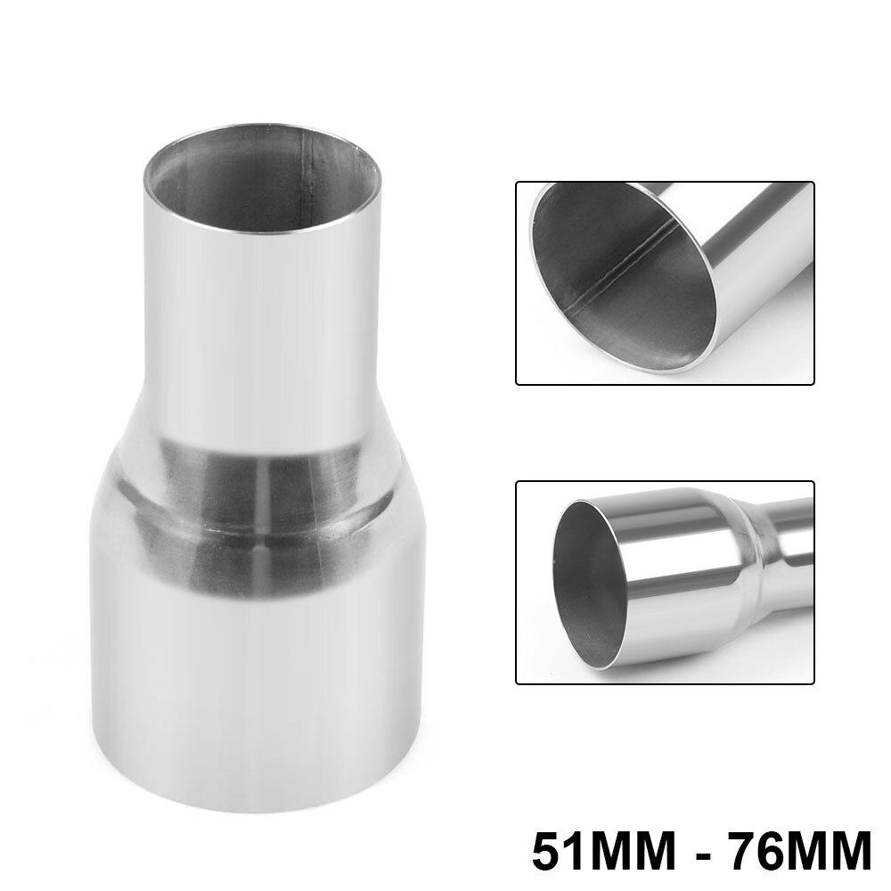 51mm 63mm 76mm tykkelse 1mm bil udstødningsreduktionsrør forbindelsesrør adapter reducering rustfrit stål lyddæmpere udstødningsrør