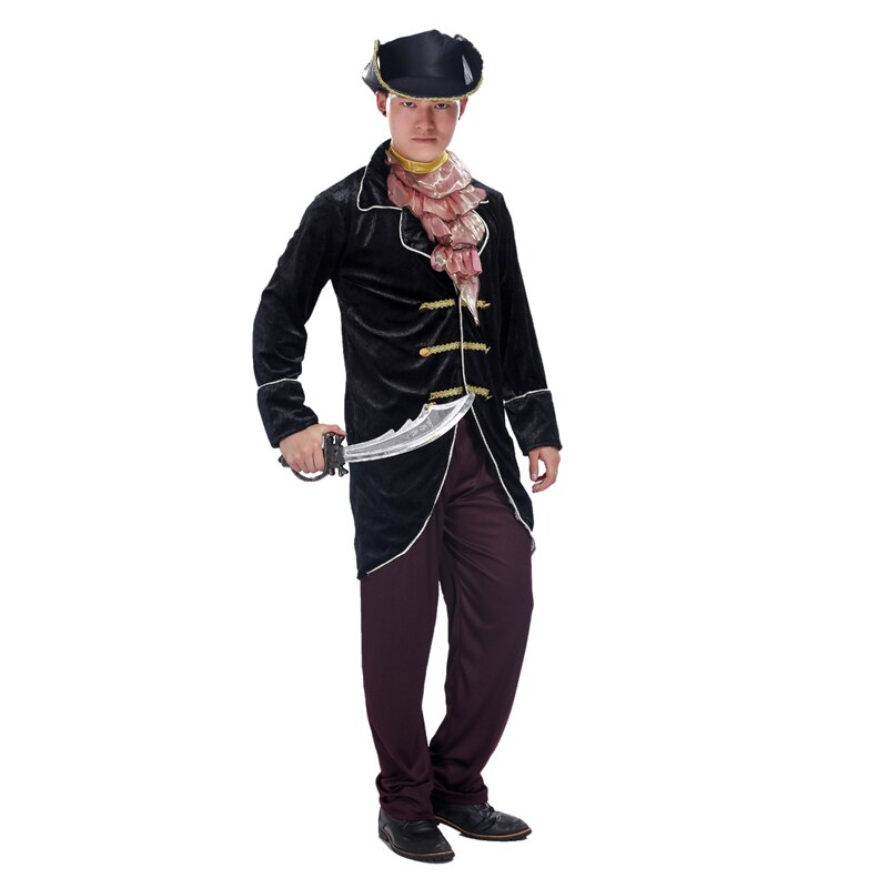 Traje de Cosplay de lujo para Halloween, disfraz de pirata, disfraz de adulto, hombre, Piratas del Caribe, Capitán Jack, disfraces de Sparrow