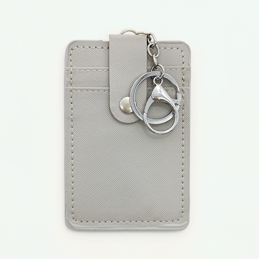 Tarjetero delgado de cuero PU, monedero con ventana de identificación, bolsillo frontal, tarjetero de autobús de crédito, para amigos y mujeres, 1 unidad: Oro marfil