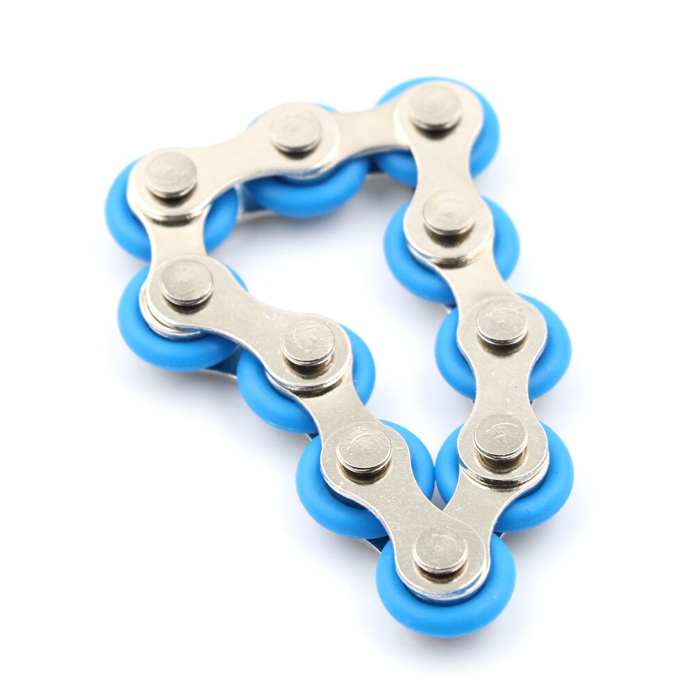 Verkoop Bike Chain Fidget Spinner Armband Voor Autisme en ADHD Fidget Speelgoed Anti-Stress Speelgoed Voor Kinderen/Volwassen /Student: Sky Blue